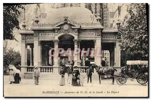 Cartes postales Marseille Ascenseurs de N D de la Garde le Depart