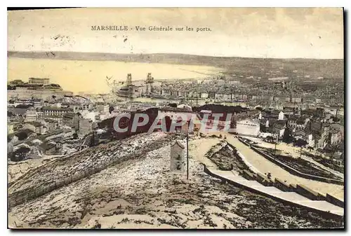 Cartes postales Marseille vue generale sur les ports