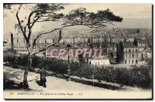 Ansichtskarte AK Marseille vue prise de la Colline Puget