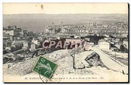 Cartes postales Marseille Panorama pris de N D de la Garde Cote Nord