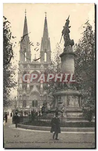 Cartes postales Eglise des Reformes et monument des Mobiles des Bouches du Rhone