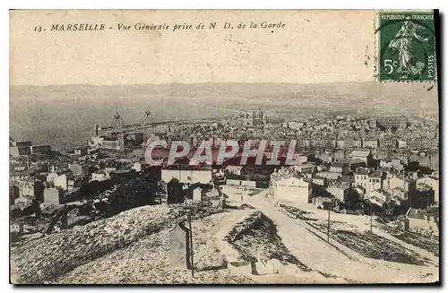 Cartes postales Marseille vue generale prise de N D de la Garde