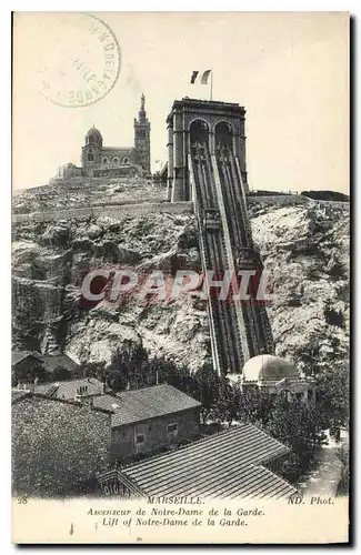 Ansichtskarte AK Marseille Ascenseur de Notre Dame de la Garde