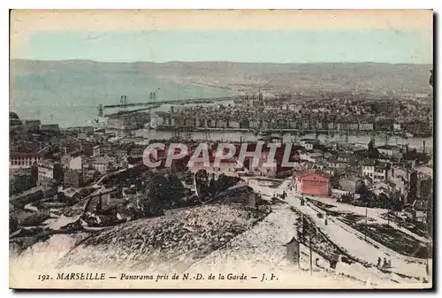 Ansichtskarte AK Marseille Panorama pris de N D de la Garde