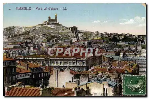 Cartes postales Marseille vue a Vol d'Oiseau