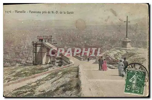 Ansichtskarte AK Marseille Panorama pris de N D de la Garde