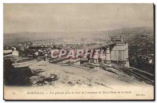 Ansichtskarte AK Marseille Vue generale prise du baut de l'Ascenseur de Notre Dame de la Garde