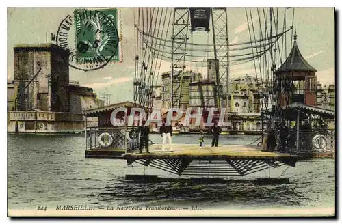 Cartes postales Marseille la Nacelle du Transbordeur Vignette Exposition internationale d'Electricite 1908