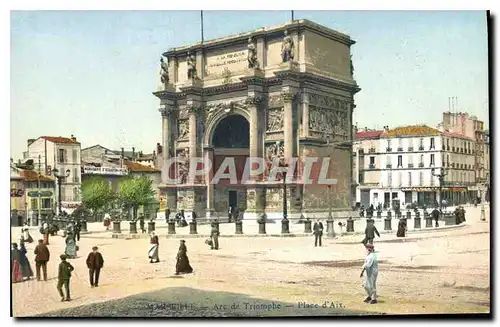 Cartes postales Marseille Arc de Triomphe place d'Aix