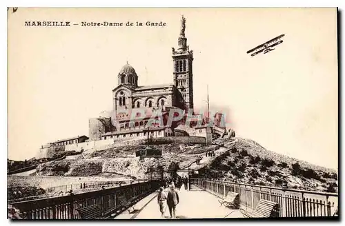 Cartes postales Marseille Notre Dame de la Garde Avion Aviation