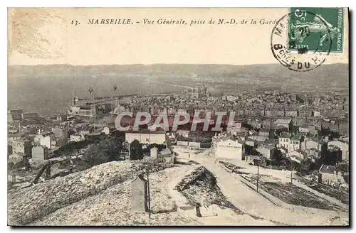 Cartes postales Marseille vue generale prise de N D de la Garde