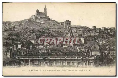 Ansichtskarte AK Marseille vue generale sur Notre Dame de la Garde