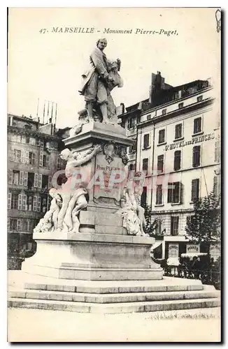 Ansichtskarte AK Marseille Monument Pierre Puget