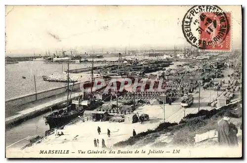 Cartes postales Marseille vue generale des Bassins de la Joliette