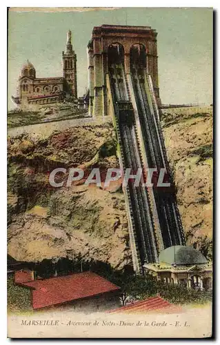 Ansichtskarte AK Marseille Ascenseur de Notre Dame de la Garde