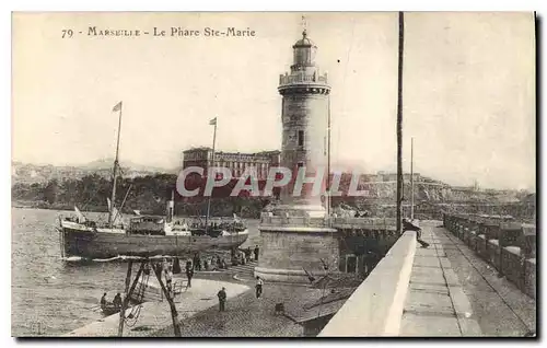 Ansichtskarte AK Marseille le Phare Ste Marie