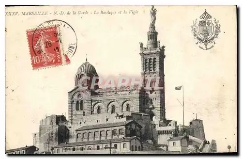 Cartes postales Marseille N D de la Garde la Basilique et la Vigie