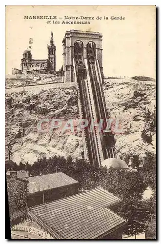 Ansichtskarte AK Marseille Notre Dame de la Garde et les Ascenseurs