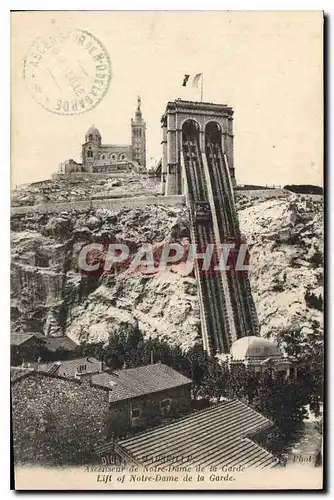 Ansichtskarte AK Marseille Ascenseur de Notre Dame de la Garde