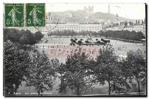 Cartes postales Lyon la place Bellecour