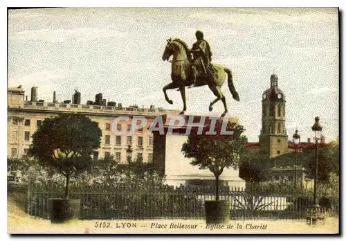 Ansichtskarte AK Lyon place Bellecour eglise de la Charite