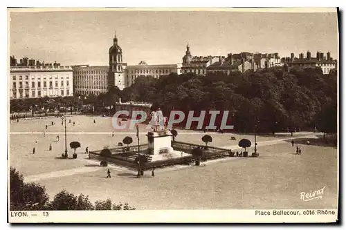 Cartes postales Lyon place Bellecour cote Rhone