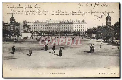 Cartes postales Lyon la place Bellecour