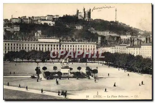 Cartes postales Lyon la place Bellecour