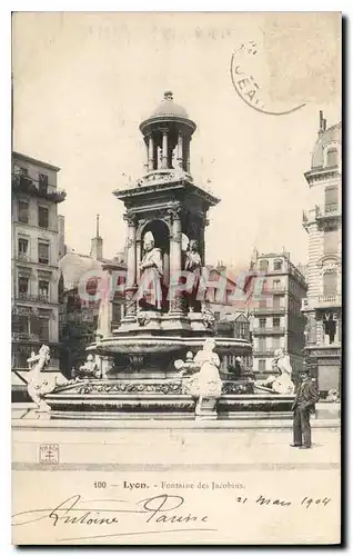 Cartes postales Lyon Fontaine des Jacobins