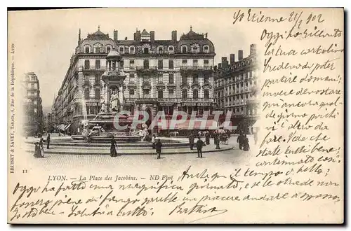 Cartes postales Lyon la place des jacobins
