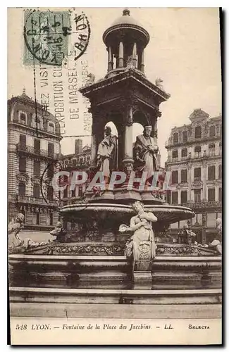 Cartes postales Lyon Fontaine de la place des Jacobins