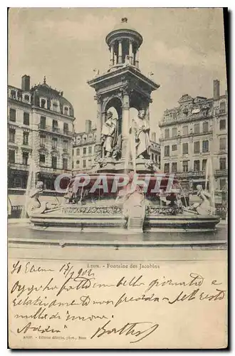 Cartes postales Lyon Fontaine des Jacobins