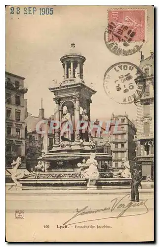 Cartes postales Lyon Fontaine des Jacobins