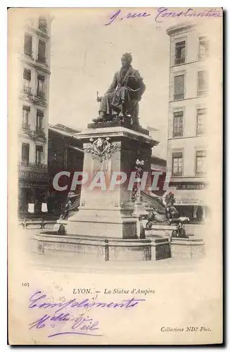 Ansichtskarte AK Lyon La Statue d'Ampere