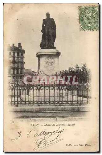 Cartes postales Lyon Statue du Marechal Suchet