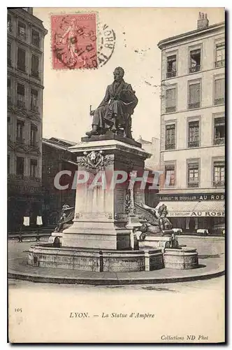 Ansichtskarte AK Lyon La Statue d'Ampere