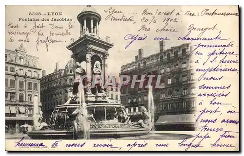 Cartes postales Lyon Fontaine des Jacobins