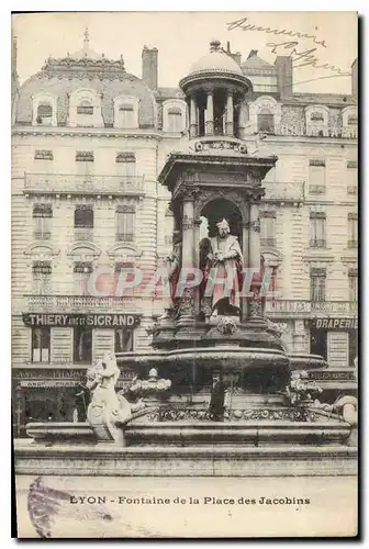 Ansichtskarte AK Lyon Fontaine de la Place des Jacobins