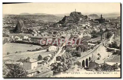 Cartes postales Le Puy Vue prise du Mont Ronzon