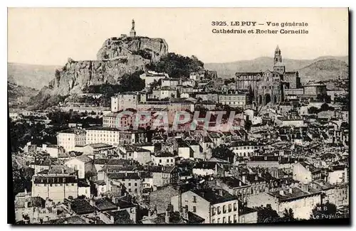 Cartes postales Le Puy Vue generale Cathedrale et Rocher Corneille