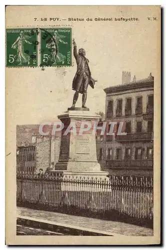 Cartes postales Le Puy Statue de General Lafayette