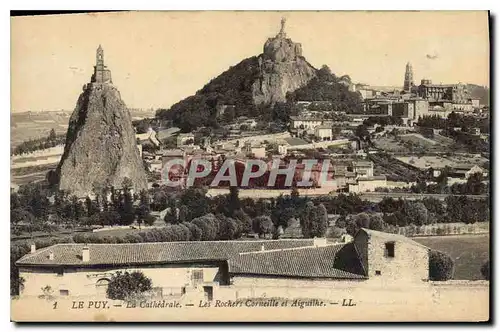 Ansichtskarte AK Le Puy La Cathedrale Les Rochers Corneille et Aiguilhe