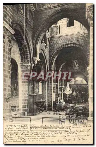 Cartes postales Le Puy Interieur de la Cathedrale
