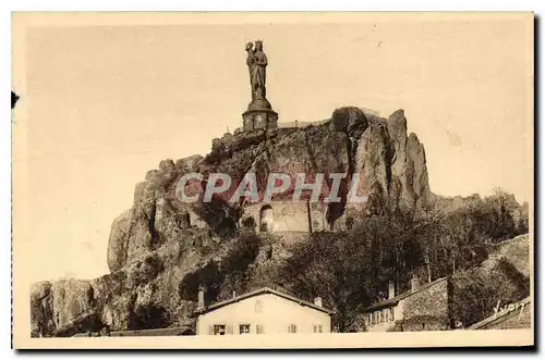 Ansichtskarte AK Le Puy Haute Loire Statue de N D France sur le Rocher Corneille