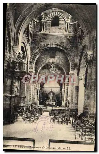 Cartes postales Le Puy Interieur de la Cathedrale