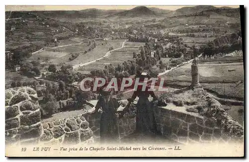 Cartes postales Le Puy Vue prise de la Chapelle Saint Michel vers les Cevennes