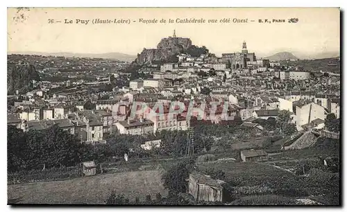 Ansichtskarte AK Le Puy Haute Loire Facade de la Cathedrale vue core Ouest