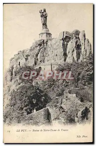 Cartes postales Le Puy Statue de Notre Dame de France