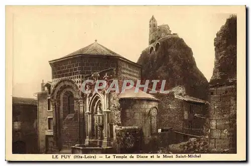 Ansichtskarte AK Le Puy Hte Loire Le Temple de Diane et le Mont Saint Michel