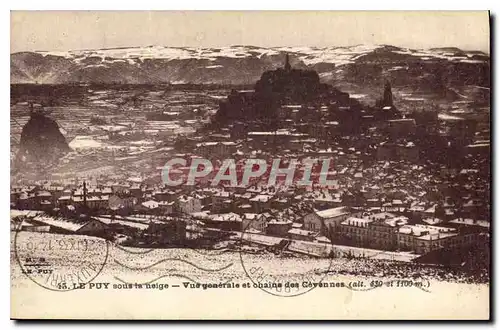 Ansichtskarte AK Le Puy sous ta neige Vue generale et obaine des Cevannes